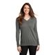 aerial view a charcoal heather port authority(r) womens v - neck sweater, image 1 of 6