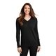 aerial view a black port authority(r) womens v - neck sweater, image 1 of 6