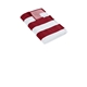 aerial view a red port authority(r) cabana stripe beach towel, image 1 of 3
