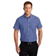 aerial view a navy port authority(r) short sleeve superpro(tm) oxford shirt, image 1 of 6