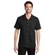 aerial view a black port authority(r) textured camp shirt, image 1 of 6