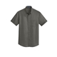 aerial view a sterling grey port authority(r) short sleeve superpro(tm) twill shirt, image 1 of 6
