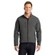 aerial view a smoke grey/ chrome port authority(r) tall glacier(r) soft shell jacket, image 1 of 6