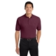 aerial view a burgundy port authority(r) tall silk touch(tm) polo with pocket, image 1 of 5