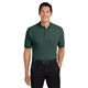 aerial view a dark green port authority(r) tall silk touch(tm) polo with pocket, image 1 of 5