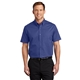 aerial view a mediterranean blue port authority(r) tall short sleeve easy care shirt, image 1 of 6