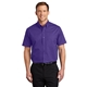 aerial view a purple/ light stone port authority(r) tall short sleeve easy care shirt, image 1 of 6