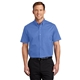 aerial view a ultramarine blue port authority(r) tall short sleeve easy care shirt, image 1 of 6