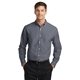 aerial view a black port authority(r) tall superpro(tm) oxford shirt, image 1 of 6