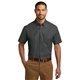 aerial view a graphite port authority(r) short sleeve carefree poplin shirt, image 1 of 6