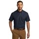 aerial view a river blue navy port authority(r) short sleeve carefree poplin shirt, image 1 of 6