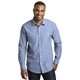 aerial view a light blue port authority(r) slub chambray shirt, image 1 of 6