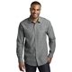 aerial view a grey port authority(r) slub chambray shirt, image 1 of 6