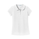 aerial view a white port authority(r) girls silk touch(tm) peter pan collar polo, image 1 of 5