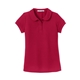 aerial view a red port authority(r) girls silk touch(tm) peter pan collar polo, image 1 of 5