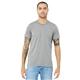 aerial view a athletic grey triblend bella+canvas (r) unisex triblend short sleeve tee, image 1 of 6