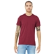 aerial view a cardinal triblend bella+canvas (r) unisex triblend short sleeve tee, image 1 of 6