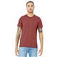 aerial view a clay triblend bella+canvas (r) unisex triblend short sleeve tee, image 1 of 6