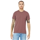aerial view a mauve triblend bella+canvas (r) unisex triblend short sleeve tee, image 1 of 6