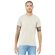 aerial view a oatmeal triblend bella+canvas (r) unisex triblend short sleeve tee, image 1 of 6