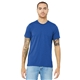 aerial view a true royal triblend bella+canvas (r) unisex triblend short sleeve tee, image 1 of 6