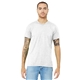 aerial view a white fleck triblend bella+canvas (r) unisex triblend short sleeve tee, image 1 of 6