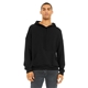 aerial view a black bella+canvas (r) unisex sponge fleece pullover dtm hoodie, image 1 of 5