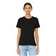 aerial view a black bella+canvas (r) womens relaxed jersey short sleeve tee - 6400 - colors, image 1 of 6