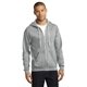 aerial view a heather grey anvil(r) full - zip hooded sweatshirt, image 1 of 6