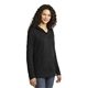 aerial view a black anvil(r) ladies french terry pullover hooded sweatshirt, image 1 of 6
