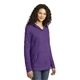 aerial view a heather purple anvil(r) ladies french terry pullover hooded sweatshirt, image 1 of 6