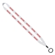 aerial view a white economy lanyard - 1/2 - metal split ring, image 1 of 2