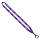 aerial view a purple economy lanyard - 1/2 - metal split ring, image 1 of 2