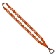 aerial view a orange economy lanyard - 1/2 - metal split ring, image 1 of 2