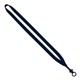 aerial view a navy 1/2 polyester lanyard with plastic o - ring, image 1 of 2