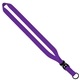 aerial view a purple 3/4 polyester lanyard with slide buckle release split - ring, image 1 of 2