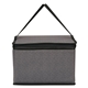 aerial view a gray water - resistant foil lined lunch cooler, image 1 of 3