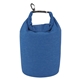 aerial view a navy promotional heathered waterproof dry bag - bulk, image 1 of 4