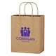 aerial view a natural brown kraft paper brown shopping bag - 13 x 17, image 1 of 2