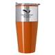 aerial view a orange 20 oz sidney stainless steel tumbler, image 1 of 2