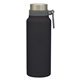aerial view a black 40 oz easton stainless steel growler, image 1 of 2