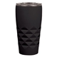aerial view a black 16 oz mahala double walled tumbler, image 1 of 2
