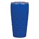 aerial view a blue 16 oz mahala double walled tumbler, image 1 of 3