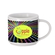 aerial view a white 15 oz full color mug, image 1 of 2