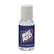 aerial view a clear bottle with blue beads 1 oz single color moisture bead sanitizer in clear round bottle, image 1 of 2