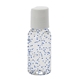 aerial view a clear bottle with blue beads 1 oz single color moisture bead sanitizer in clear round bottle, image 1 of 2