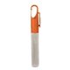 aerial view a frosted tube with orange cap 10ml cleanz sanitizer spray pens, image 1 of 2