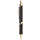 aerial view a black carvella pen with gold accents, image 1 of 2