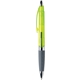 aerial view a translucent lime green torano(tm) translucent pen, image 1 of 2