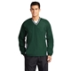 aerial view a forest green/white sport - tek(r) tipped v - neck raglan wind shirt - colors, image 1 of 7